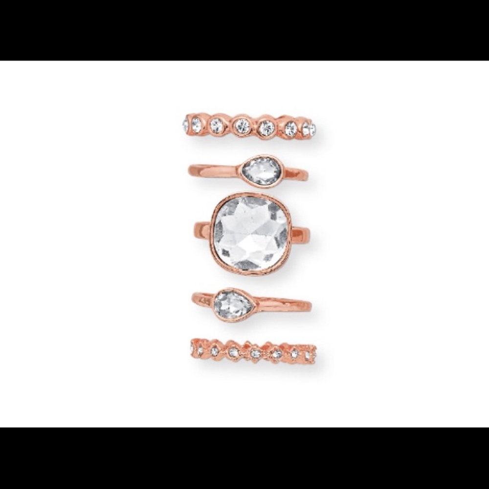 Sienna stack rings rose gold Premier Designs NEW